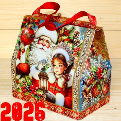 Подарок от Деда Мороза со сладостями детям на Новый Год 2026 в Электрогорске