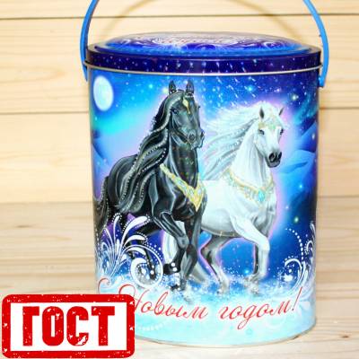 Сладкий новогодний подарок по ГОСТу в жестяной упаковке в Электрогорске